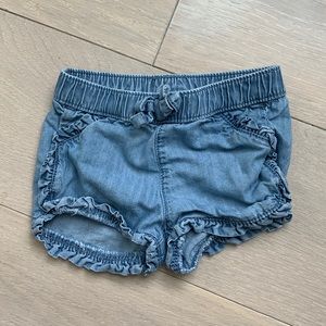 Jumping Beans, 12m girls, chambray shorts, ruffles